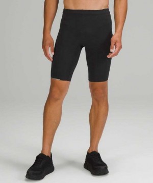 Lululemon Surge Warm Half Tight 10" Erkek Şort Siyah | ARHMOG-431