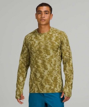 Lululemon Surge Warm Long Sleeve Shirt Erkek Üstler Yeşil Yeşil | ONPUEJ-720