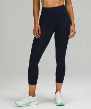 Lululemon Swift Speed High-Rise Crop 23" Kadın Tayt Lacivert | VGRUFT-854