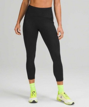 Lululemon Swift Speed High-Rise Crop 23" Kadın Tayt Siyah | EGDMXZ-486