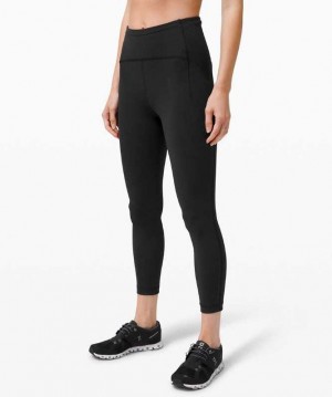 Lululemon Swift Speed High-Rise Tight 25" Kadın Tayt Siyah | JGKOUN-526