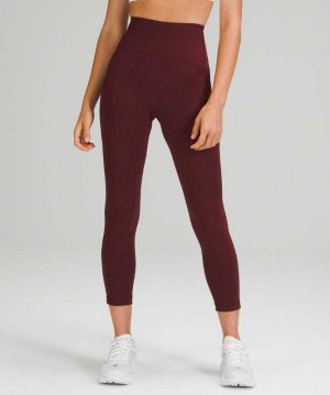 Lululemon Swift Speed High-Rise Tight 25" Kadın Tayt Kırmızı | CDILRF-253