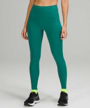 Lululemon Swift Speed High-Rise Tight 28" Kadın Tayt Teal Lagoon | OXQYCA-405