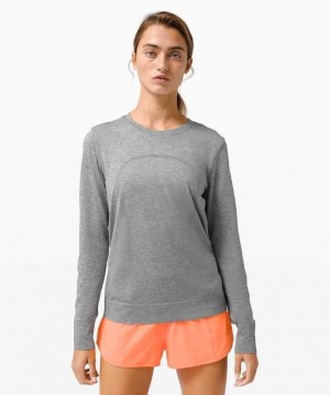 Lululemon Swiftly Breathe Long Sleeve Kadın Üstler Beyaz | DGLZXV-263