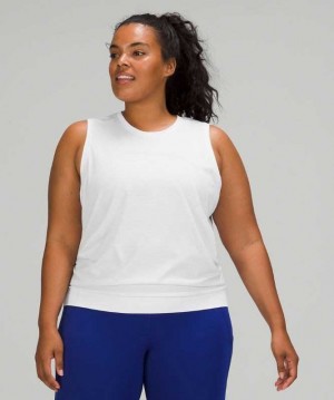 Lululemon Swiftly Breathe Muscle Kadın Üstler Beyaz Beyaz | JQONHZ-752