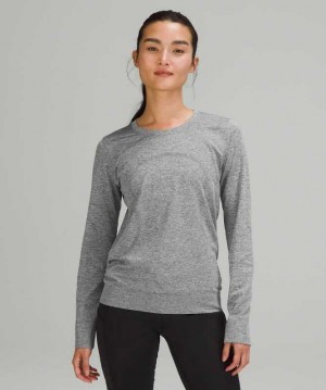 Lululemon Swiftly Relaxed Long Sleeve Kadın Üstler Beyaz | KYBVWJ-672