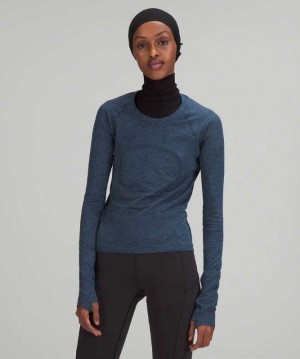 Lululemon Swiftly Tech LS 2.0 Race Kadın Üstler Lacivert Mavi | MEHDBJ-054