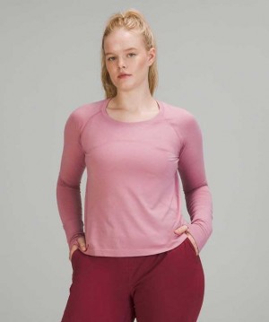 Lululemon Swiftly Tech LS 2.0 Race Kadın Üstler Pembe Pembe | PJFKYG-879