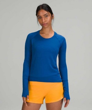 Lululemon Swiftly Tech LS 2.0 Race Kadın Üstler Mavi Mavi | AGFKNL-162