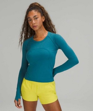 Lululemon Swiftly Tech LS 2.0 Race Kadın Üstler Mavi | CMFHSL-618