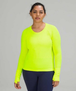 Lululemon Swiftly Tech LS 2.0 Race Kadın Üstler Sarı Sarı | CNQKTA-137