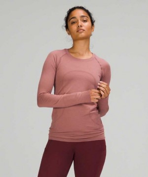 Lululemon Swiftly Tech Long Sleeve 2.0 Kadın Üstler Spiced Chai / Spiced Chai | IPWUEN-864