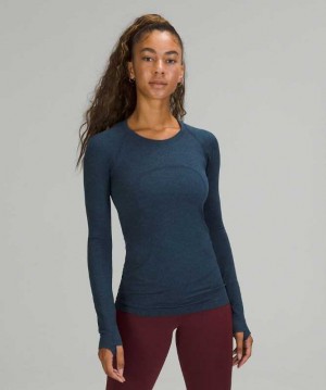 Lululemon Swiftly Tech Long Sleeve 2.0 Kadın Üstler Lacivert Mavi | WEJKGL-170