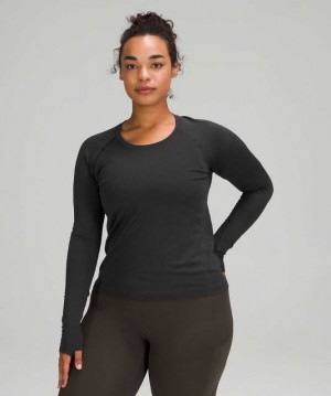 Lululemon Swiftly Tech Long Sleeve 2.0 Race Kadın Üstler Siyah Siyah | DZNLRW-870