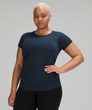 Lululemon Swiftly Tech Sleeve 2.0 Kadın Üstler Mavi Lacivert | HUZATL-879