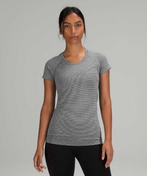 Lululemon Swiftly Tech Sleeve 2.0 Kadın Üstler Gri Siyah Beyaz Gri | LGPJCS-501