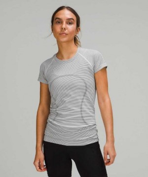 Lululemon Swiftly Tech Sleeve 2.0 Kadın Üstler Beyaz Siyah | OTSBYM-649