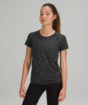 Lululemon Swiftly Tech Sleeve 2.0 Kadın Üstler Siyah Beyaz | CKUBVH-561