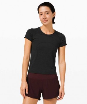 Lululemon Swiftly Tech Sleeve 2.0 Race Length Kadın Üstler Siyah Siyah | NCOTEF-243