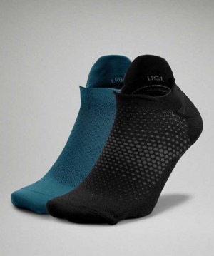 Lululemon Tab Run Box Set 2P Erkek Çorap Siyah Mavi | QARHDZ-782