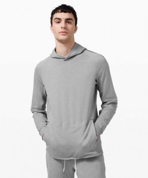 Lululemon Textured Tech Erkek Kapşonlu Beyaz Gri | FILXOY-374