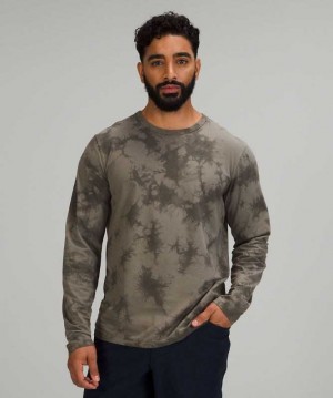 Lululemon The Fundamental Long Sleeve Shirt Erkek Üstler New Tide Shibori Rover | MJKSDN-239