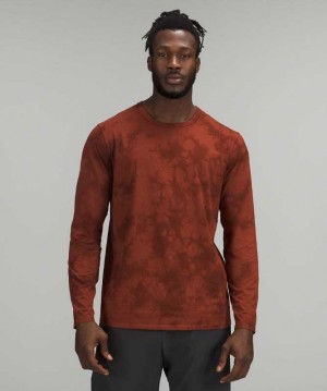 Lululemon The Fundamental Long Sleeve Shirt Erkek Üstler Kahverengi | WMNCJT-293