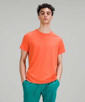 Lululemon The Fundamental T Erkek Üstler Mercan | IHNTPW-068