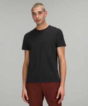 Lululemon The Fundamental T Erkek Üstler Siyah | LWKQOJ-312