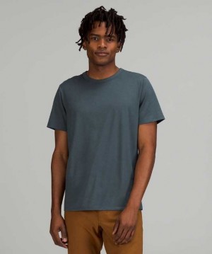 Lululemon The Fundamental T Erkek Üstler Mavi | BMPFZH-467