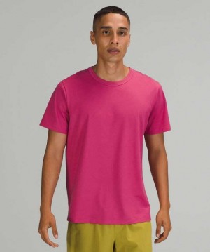 Lululemon The Fundamental T Erkek Üstler Pembe | VFBNKR-894