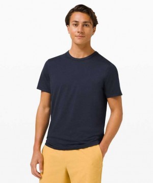 Lululemon The Fundamental T Erkek Üstler Lacivert | XAIYGW-153