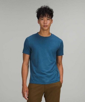 Lululemon The Fundamental T Wash Erkek Üstler Mavi | KFDJTV-610