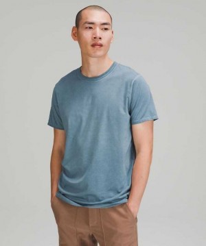 Lululemon The Fundamental T Wash Erkek Üstler Mavi | EVYHPW-978