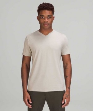 Lululemon The Fundamental V Erkek Üstler Raw Linen | LASUMH-479