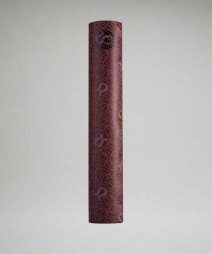 Lululemon The Reversible Mat 5mm Print Yoga Paspasları Kırmızı Pembe Mercan | ELYIHF-103