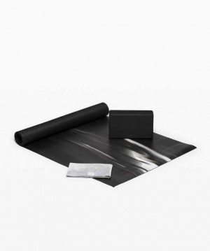 Lululemon The Yoga Kit 3mm Teçhizat Siyah Beyaz Siyah Siyah | LZOWJM-867