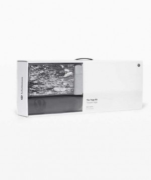 Lululemon The Yoga Kit 3mm Teçhizat Siyah Beyaz Koyu Kırmızı Siyah Beyaz | NBRKIH-046