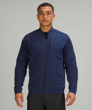 Lululemon Thick Fleece Bomber Erkek Mont Night Sea | RLBXKC-769