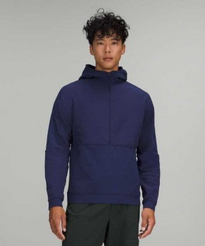 Lululemon Thick Fleece Half-Zip Online Only Erkek Tişörtü Night Sea | BREHYQ-380
