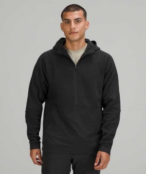 Lululemon Thick Fleece Half-Zip Online Only Erkek Tişörtü Siyah | WBMFPS-782