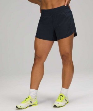 Lululemon Track That Mid-Rise 5" Lined Kadın Şort Lacivert | PXIJMW-013