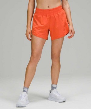 Lululemon Track That Mid-Rise 5" Lined Kadın Şort Mercan | WBMISD-930