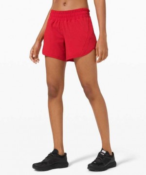 Lululemon Track That Mid-Rise 5" Lined Kadın Şort Koyu Kırmızı | FSLHAD-615