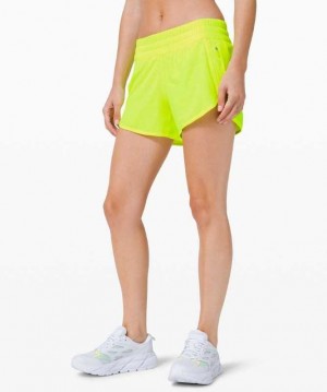 Lululemon Tracker LR 4" Lined Kadın Şort Sarı | GKRELS-531