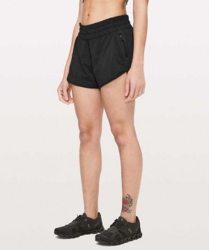 Lululemon Tracker LR 4" Lined Kadın Şort Siyah | BMWGVE-296