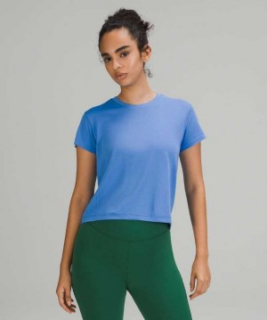 Lululemon Train to Be SS Kadın Üstler Mavi Mavi | UMSWGV-452