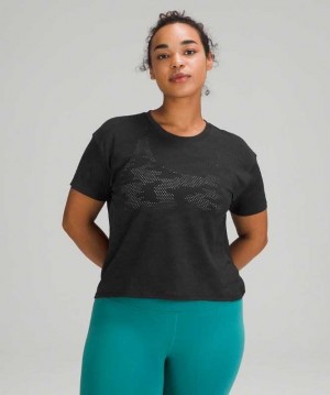 Lululemon Train to Be Sleeve Kadın Üstler Camo Siyah | YCHGTI-546