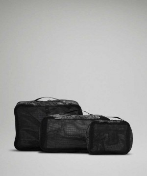 Lululemon Travel Packing Cubes 3 Pack Çantası Siyah | JWQBIF-764