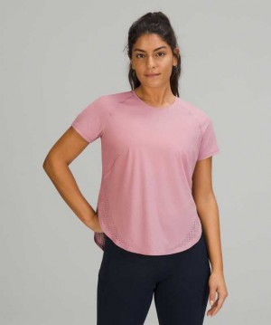 Lululemon UVP Run Sleeve Kadın Üstler Pembe | USRJXA-076